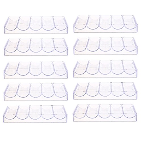 dailymall Acrylic Poker Chip Trays No Lid 100 Poker Chips Casino Chips Container - Thumbnail 3