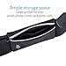 OUO Running Belt Waist Bag Waterproof for iPhone 6S Plus/6 Plus/6S/6 Samsung Galaxy S7 S8 Note 5 Adjustable Fanny Waist Pack Pockets Pack Runner Belt (Black)