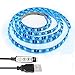 Black PCB TV Backlight Kit,Computer Case LED Light,eTopxizu 3.28Ft Multi-Colour 30leds Flexible 5050 RGB USB LED Strip Light with 5v USB Cable and Mini Controller for TV/PC/Laptop Background Lighting