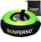 Ultimate Tow Recovery Strap 35000lb - Recover Your Vehicle Stuck in Mud/Snow - Heavy Duty 3" x 20' Winch Snatch Strap - Protective Loops, Water-Resistant - Off Road Truck Accessory - Bonus Storage Bag