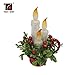 TOUCH DOWN Acrylic Glitter LED Candle Decoration,Battery Operated Flameless Candles for Seasonal & Festival Celebration,1 Pack