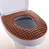 Shurong toiletzitkussen, verdikte zachte warme kussens, isolatiehoes, geschikt voor badkamer toiletaccessoires (bruin)