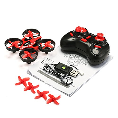 NIHUI NH-010 Mini RC Quadcopter Drone Toys 2.4G 4CH 6 Axis Gyro Headless Mode Remote Control RTF One-key Return-Red