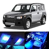 Partsam 2003-2008 Honda Element Blue Interior LED Light Package Kit (6 Pieces)