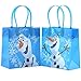 Disney Frozen Olaf Blue Premium Quality Party Favor Reusable Goodie Small Gift Bags 12 (12 Bags)