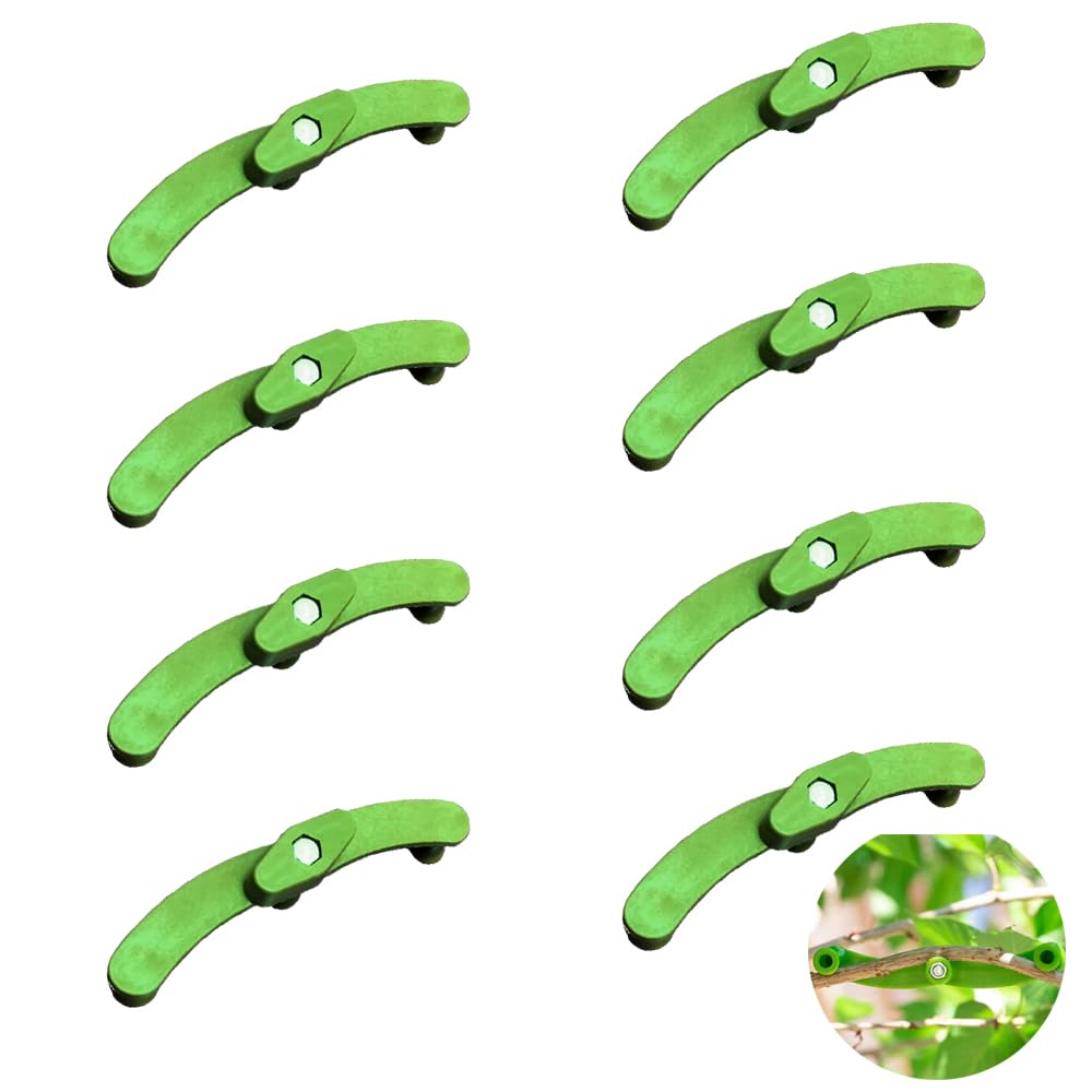Photo 1 of TOGRAND 8PCS Twig Bending Clips, Adjustable Plant Branch Benders, Reusable Garden Branch Training Tools, Fruit Tree Direction Growth Accessories, Bonsai Angle Control Helper, Green