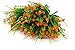 Bird Fiy Babys Breath Artificial Flowers,4 Bundles Gypsophila Flower Wedding Home Decor Gift(Orange)