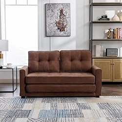 ERYE 3 Fold Upholstered Tufted Futon Sofa Bed