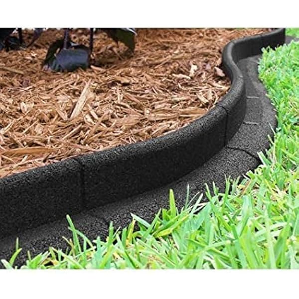 EcoBorder Grey Rubber Curb Landscape Edging (36Count) CURBGRY36 The