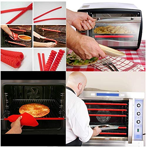 QELEG Oven Rack Shields, 4 Pack Silicone Oven Shelf Rack Guard Protector, 100% Certified BPA Free, FDA Approved, Heat Resistant, - Thumbnail 4