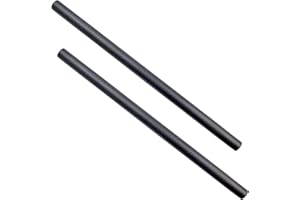 BestimeX, 15mm Carbon Fiber Rod 12 inches for 15mm Rods Rail Support System,Matte Surface,Pack of 2(12 inches/30cm), 12In/30 cm