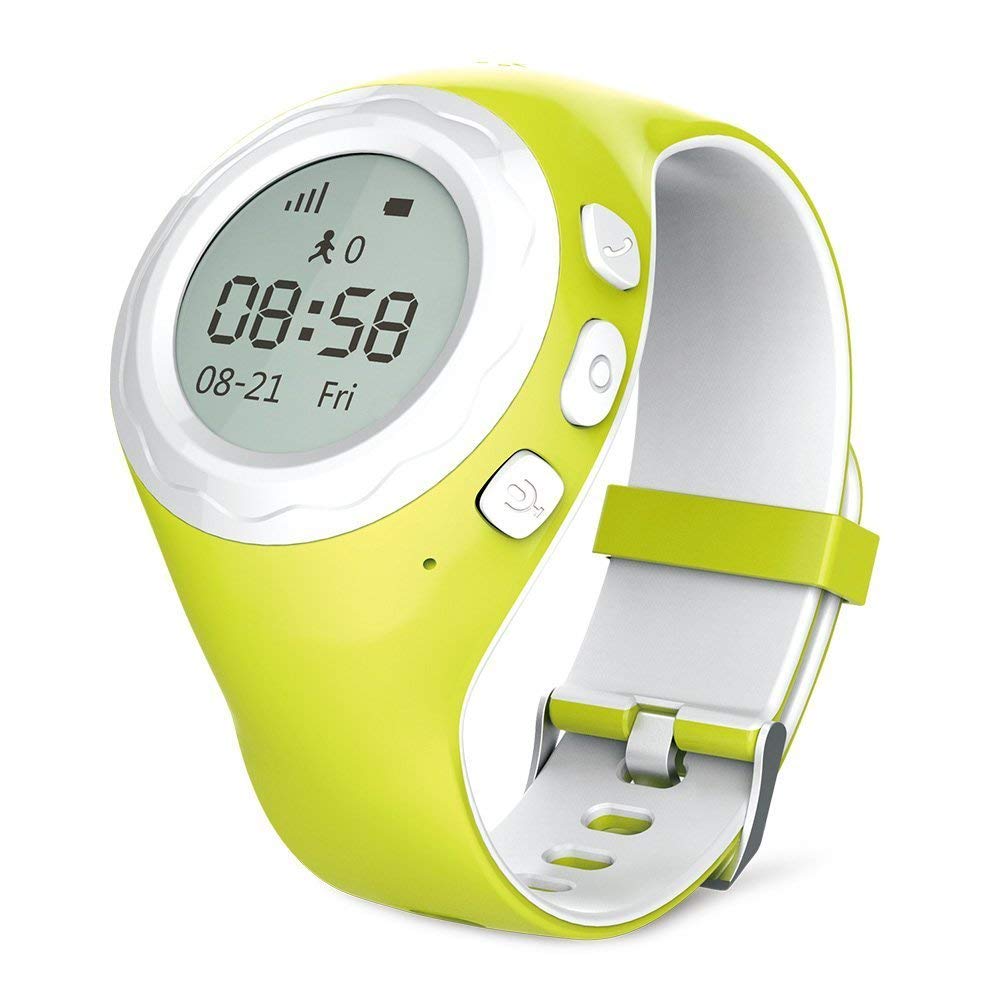 WATCHU for Kids Phone Watch with GPS Tracker - Check Your Child's Whereabouts - SOS Button with Voice Chat - Call Them from Your Mobile - Friendly UK Tech Support (Grasshopper Green)
