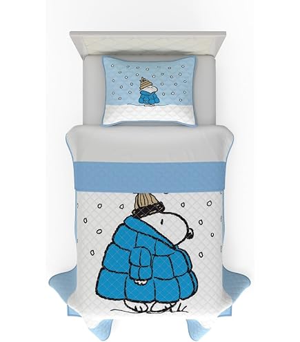 Franco Collectibles Peanuts Snoopy Überwurfdecke – 127x152 Cm, Intarsien-Strick, Weich, Waschbar