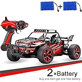 SZJJX RC Cars, 45KMH High Speed Racing Remote Control Monster Trucks 1/22 Scale 4WD 2.4Ghz Radio Controlled Off-Road Vehicle Rock Crawler Fast Electric Desert Buggy (Red2)