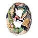 MissShorthair Women's Light Weight Colorful Painting Plaid Tartan Infinity Scarf (Turquoise)