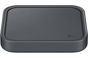 Samsung 15W Wireless Charger Single, Cordless Super Fast Charging Pad for Galaxy Phones and Devices, Compact Design, LED Indicator, USB C Cable Included, 2022, US Version, Grey