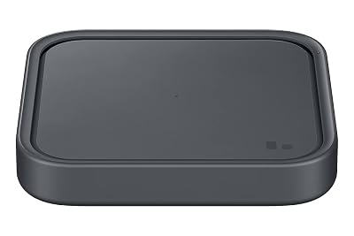 Samsung 15W Wireless Charger Single, Cordless Super Fast Charging Pad for Galaxy Phones and Devices, Compact Design, LED Indicator, USB C Cable Included, 2022, US Version, Grey