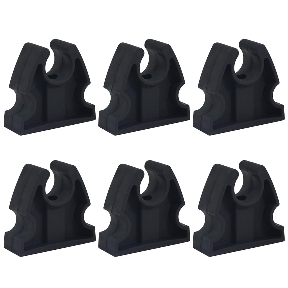 Photo 1 of UPTTHOW 2Pcs Rubber Pole Light Storage Clips for Boat to Hold 3/4 Inches Poles, Versatile Black Clips for Marine Organization Boat Accessories, 2Pcs