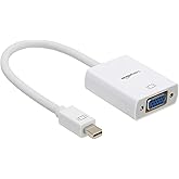 Amazon Basics Mini DisplayPort to VGA Monitor Adapter, White
