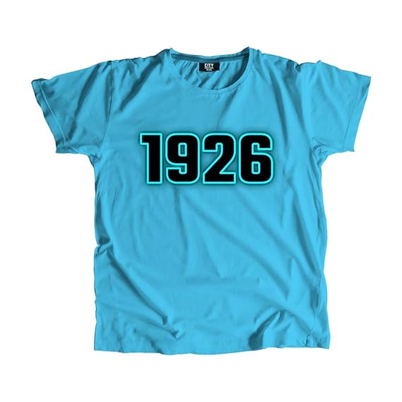 Buy CityPostersPlus 1926 Year Unisex T-Shirt (Sky Blue, Small) at Amazon.in