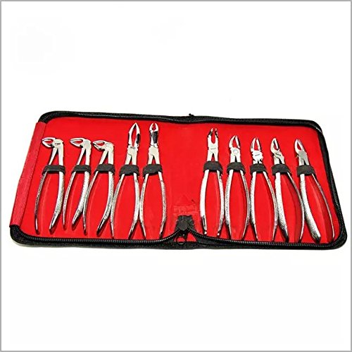 APHRODITE Extraction Forceps Set 10 Piece Dentistry Surgery Tool Kit For Adult - Thumbnail 5