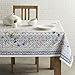 Maison d' Hermine Table Cloth Rectangle Table 100% Cotton 60 x 108 Inches Tablecloth Reusable Decorative Everyday Use for Dining Room, Farmhouse, Home, Party, Festive & Wedding Spring Summer - Faience
