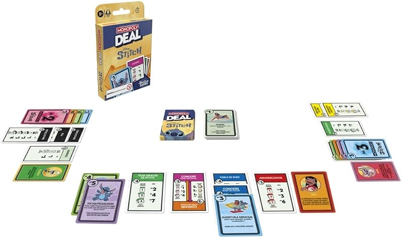 Jogo de Cartas Monopoly Deal: Edição Disney Stitch - Versão Espanhola