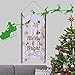 Juegoal Christmas Sleigh Traditional Wooden Sled Decor Hanging Wall Ornaments, 17