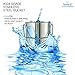 Stainless Steel Enema Cleaning Bucket Kit. 2 Quart, System for Woman, Men and Kids, Coffee, Water Colon Cleanstream Detox Enemas Pack. Includes 5 Tips, Non-Return Safety Valve and Storage Bag