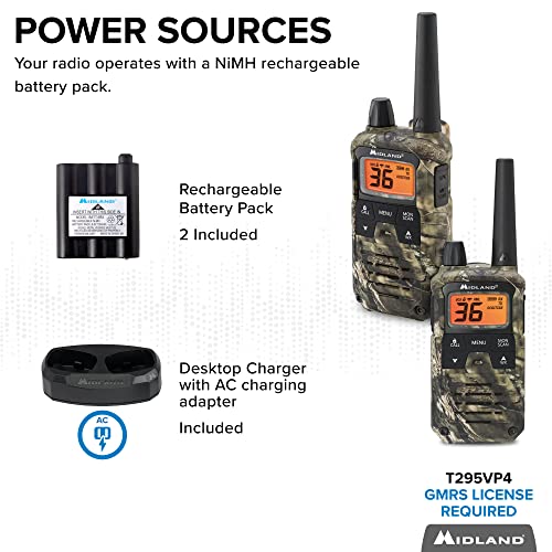 Midland T295VP4 XTALKER GMRS Long Range Walkie Talkie Two Way Radio