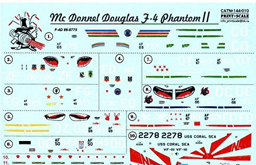 Decal for F-4 Phantom II in Viet Nam war Print Scale 144-010
