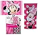 15pc Disney Minnie Mouse Shower Curtain Bath Towel Foam Mat Hooks Set