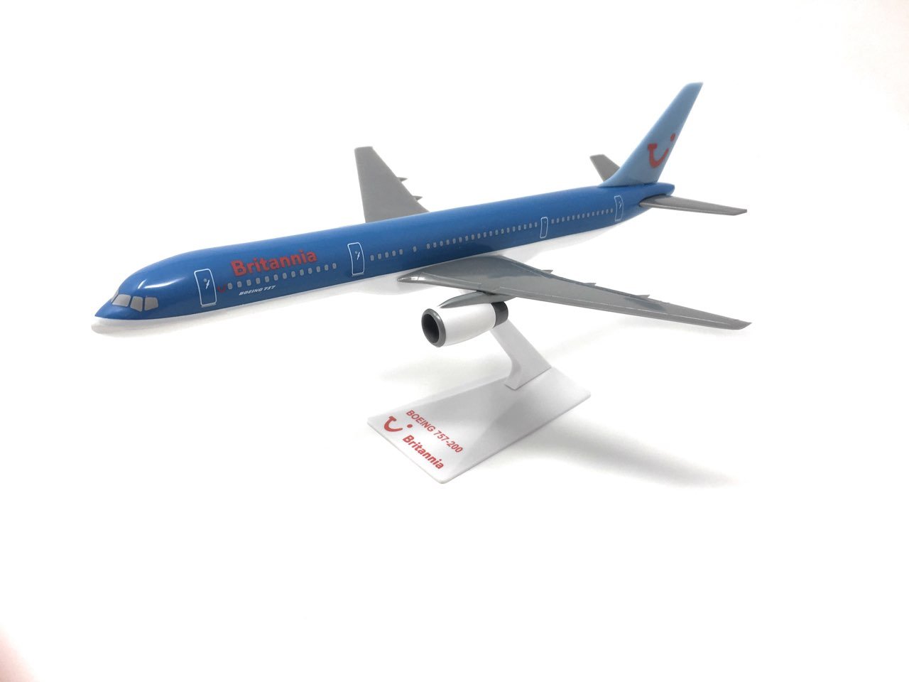 Flight Miniatures Britannia (NC) 757-200 1:200 Scale - Plastic Snap-Fit Model Airplane - Collectible Replica of Britannia Aircraft - Part# ABO-75720H-055