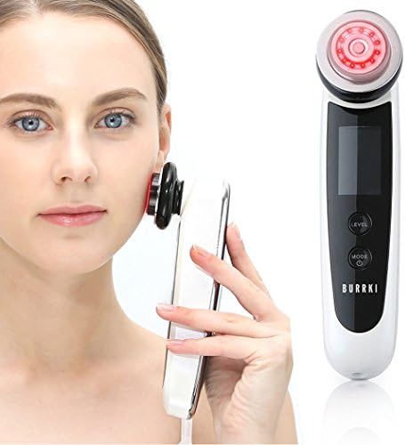 BURRKI High Frequency Facial Machine Face Cleaning, Face Moisture RF Ion Skin Care Device LED Facial Massager Home Use, Light Therapy Device for Vibration Skin Firming Care