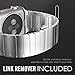 MoKo Band for Apple Watch Series 3 Bands, Stainless Steel Replacement Band Wrist Strap with Butterfly Buckle Clasp for iWatch 42mm 2017 Series 3 / 2 / 1 - Silver (Not Fit iWatch 38mm)