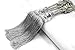 Kisstaker 1 Pair Crystal Beaded Tassels Tieback Curtain Cord Home Textiles Window Treatments Silver