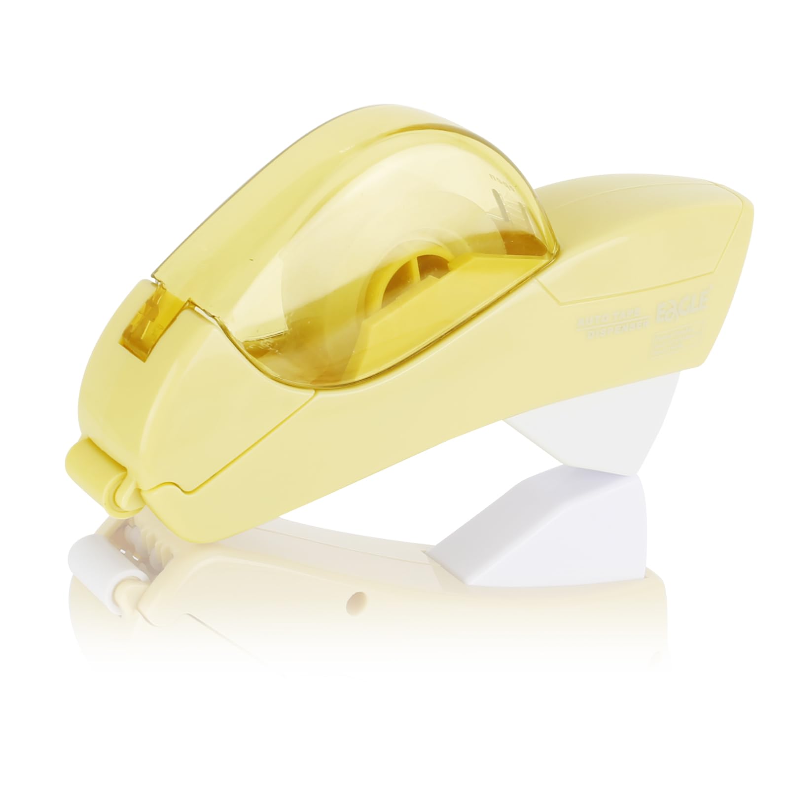 Eagle Automatic Tape Dispenser and Tape Gun with 1 roll 1/2 inch(12mm) and 1 roll 3/4inch （19mm） Tape (Yellow)