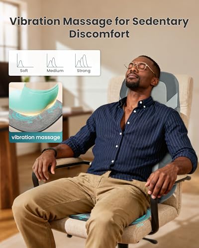 Snailax Shiatsu Back Massager with Heat,Full Back Massager for Relaxation,Longer Massage Chair Pad,Back Kneading Shiatsu or Rolling Massage for Chair, Fathers Day Dad Gifts for Men Husband