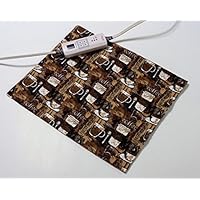 Replacement Cover for 12&rdquo; x 15&rdquo; Heating Pad ~ Heating Pad Cover ~ Cover Only ~ Hot Coffee Print