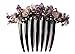 Thai Hair Comb, Side Comb French Twist, Purple Stone Ornamented, Wedding Hair Accessory, Handmade From Thailand, 3.5 x 4 Inch