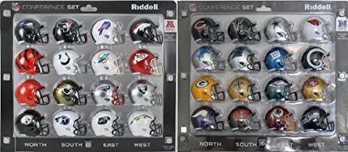 NFC & AFC Speed Pocket Pro Mini Helmet Conference Sets - 32 Helmets - All current NFL teams