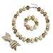 VCMART Girls Chunky Bubblegum Beaded Necklace & Hairpin Set