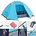 WEANAS Professional Backpacking Tent 2 3 4 Person 3 Season Weatherproof Double Layer Large Space Aluminum Rod for Outdoor Family Camping Hunting Hiking Adventure Travel (Extra Size Azure, 3-4 Person)