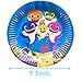24 Pcs Baby Cute Shark Cake Plates Disposable Plates for Birthday Celebration