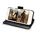 iPhone 6/6s Plus Detachable Folio Leather Case, Yowosmart Genuine Leather Card Slot Holder Cash Pocket with Kickstand Works with Car Magnetic Holder Slim Soft for Apple iPhone 6/6s Plus 5.5 Inch Black