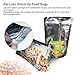 Mylar Bags Resealable Ziplock Stand Up Food Storage Aluminum Foil Bag 50 Pack Reusable Pouches 5 Different Sizes for Beans Coffee Cookie Snack Food Dried Flowers Tea