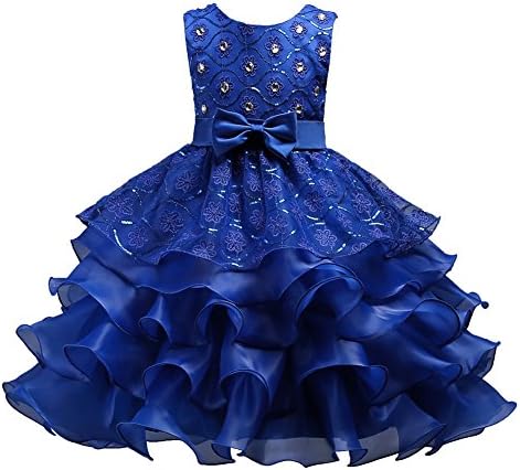 Gurcyter Girls Special Occasion Dresses Kids Ruffles Lace Party Wedding Dress