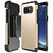 Galaxy Note 8 Case Holster, Trianium [Duranium Series] Heavy Duty Protective Cover with Belt Clip and Kickstand for Samsung Note 8 Phone [Extreme Protection]- Gold