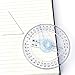 Hunulu Plastic 360 Degree Protractor Ruler Angle Finder Swing Arm School Office