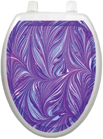 Purple Plumes Toilet Tattoo TT-1023-O Elongated